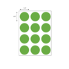 Nevs 1-1/4" Color Coding Dots Green - Sheet Form DOT-114M Green